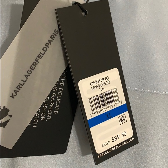 Karl Lagerfeld Paris Pearl Collar Blouse - Picture 10 of 15